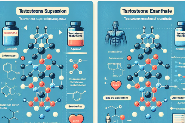 Comparaison entre la suspension de testostérone (aqueuse) et l'énanthate de testostérone