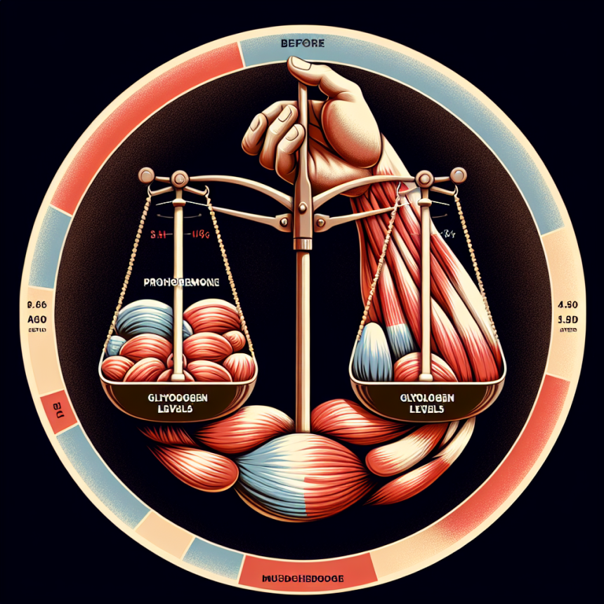 Prohormon et modifications du taux de glycogène musculaire