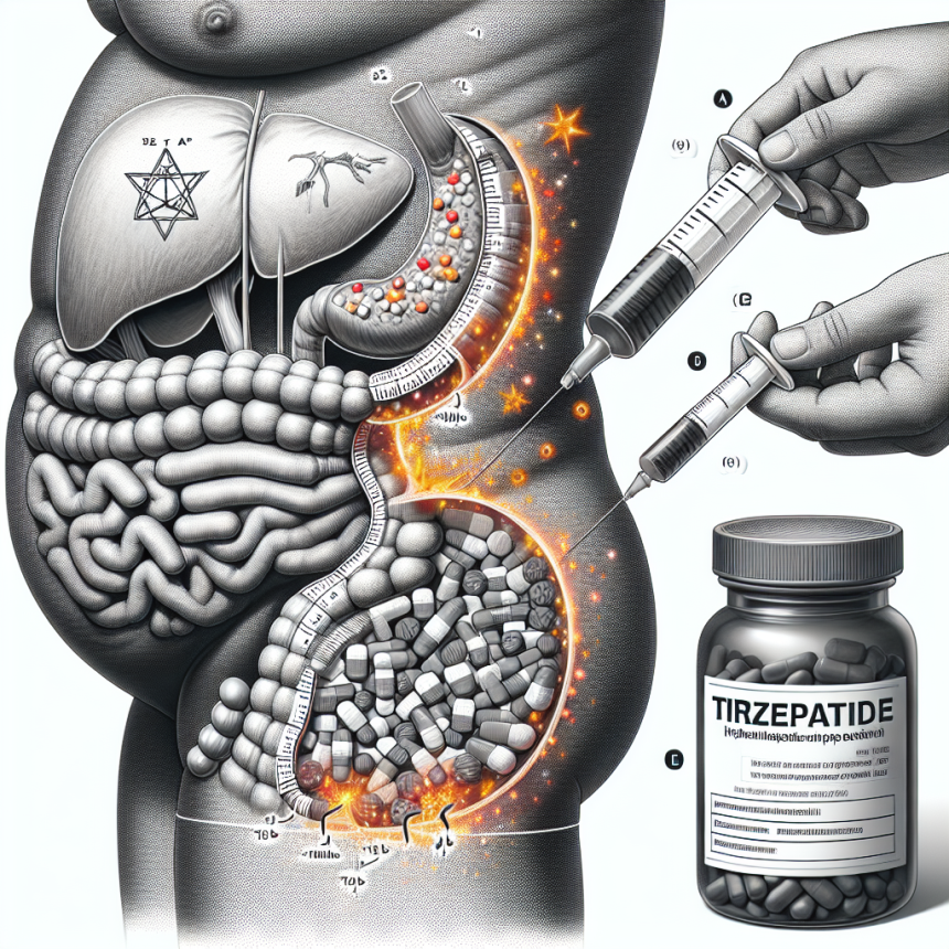 L'effet du tirzépatide sur la réduction de la graisse abdominale.